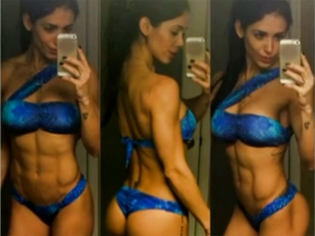 Bella Falconi mostra o corpão de biquini (Foto: Arquivo Pessoal)